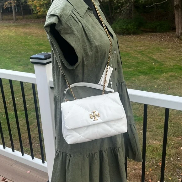 Tory Burch New Kira Diamond Quilted Convertible Shoulder Bag with Gold Accents - Picture 5 of 14